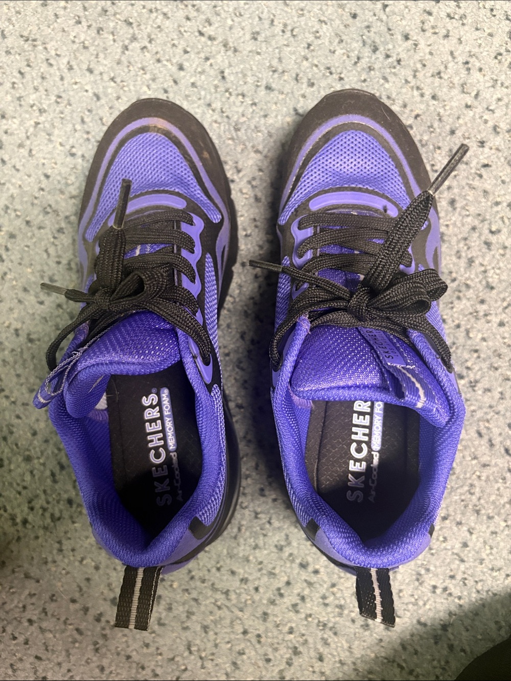 Skechers Women's Purple and Black Athletic Sneakers with Cushioned Support